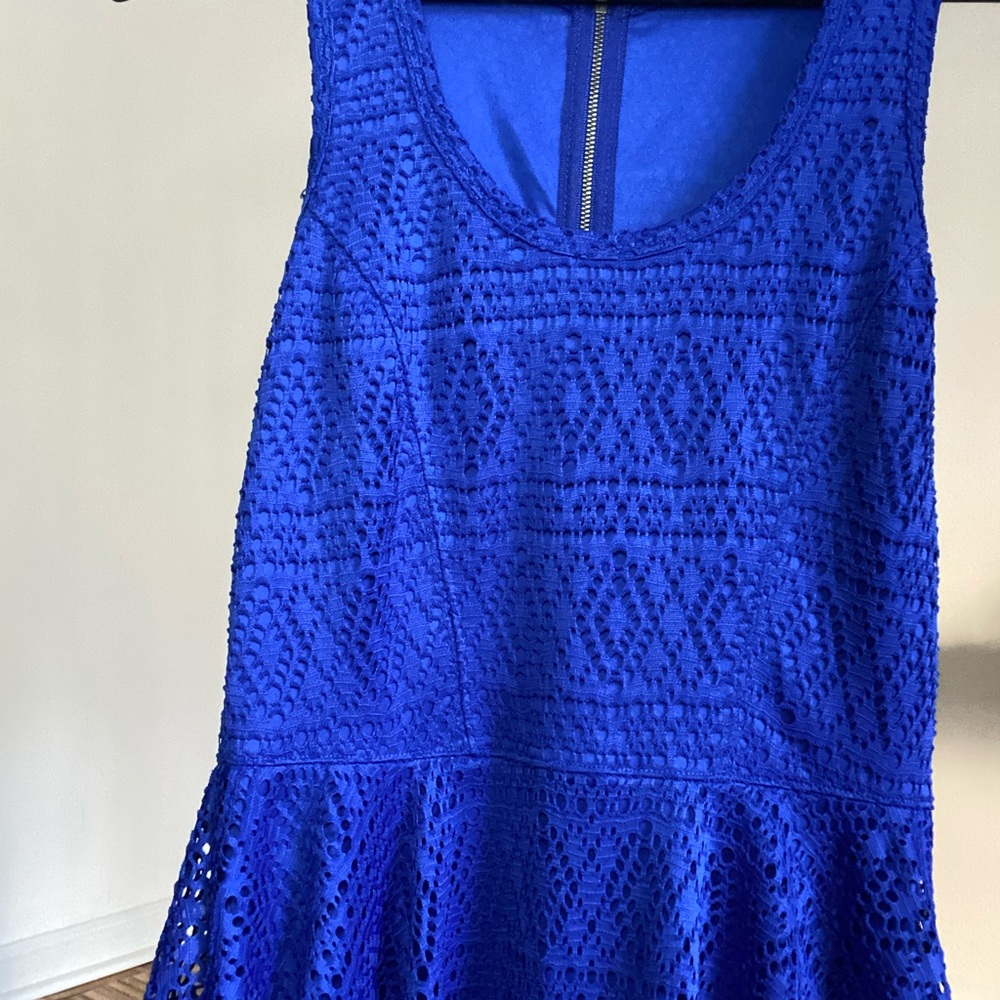 Blue A-line dress